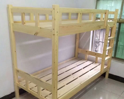 學(xué)生雙層實(shí)木床